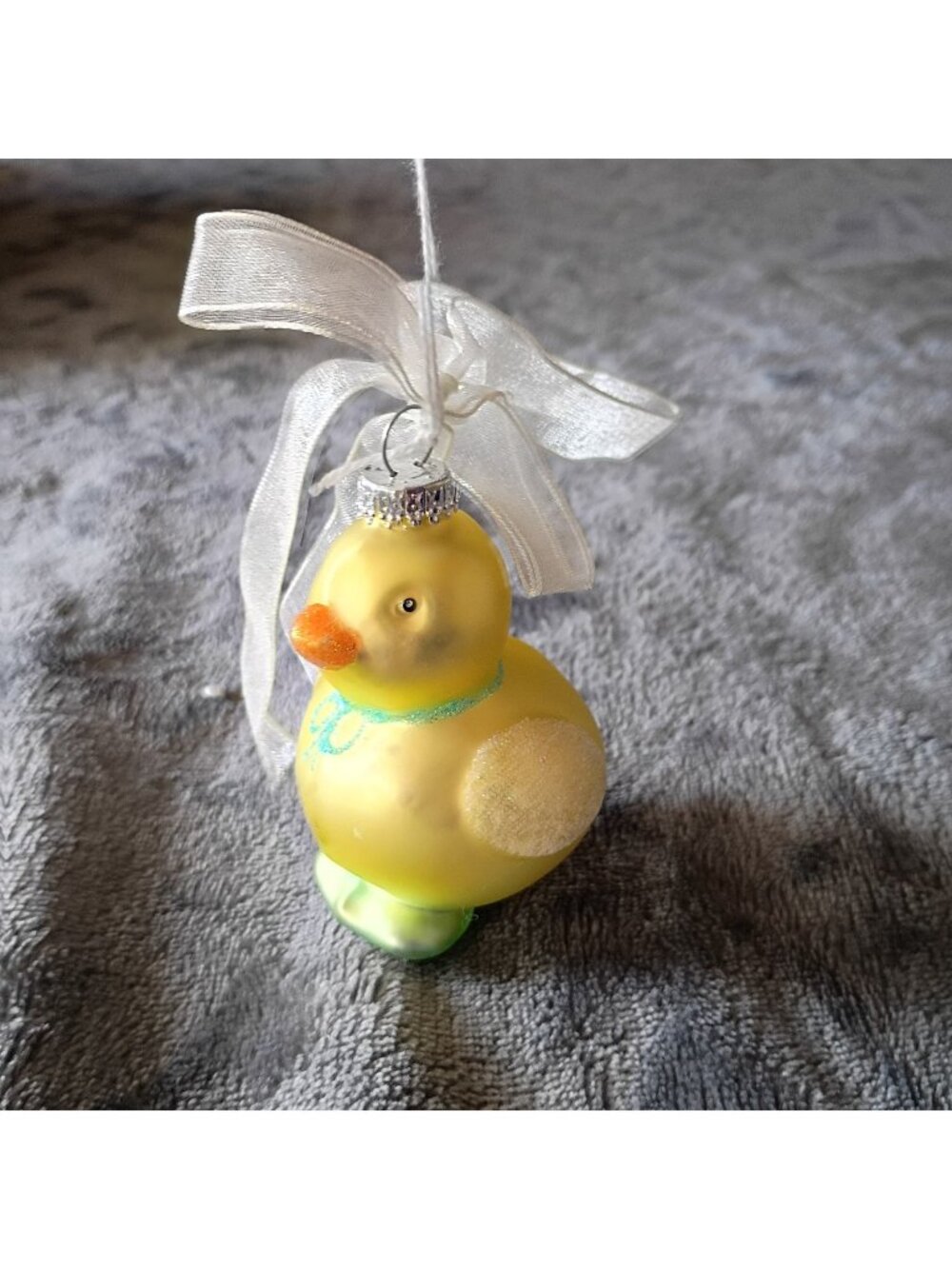 Ornament Glass Duck Yellow